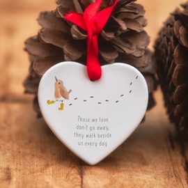 Walk Beside Us Ceramic Heart - Sympathy Gift - Memorial Gift - Sorry for your loss gift - Memorial Gifts - Remembrance Gift - Keepsake - Bereavement Gift - Gifts for Loss of Loved Ones