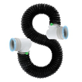 4Inch Dryer Vent Hose 10FT, Rubber Interface Dryer Vent Connector Kit for Tight Space, 90 Degree Dryer Vents Elbow, 6 Layer Heavy Duty Flexible Aluminum Duct with 2 Key Hose Clamps