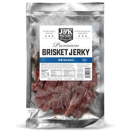 J&K Original Beef Brisket Jerky - Hand Crafted Small Batch American Made Slab Jerky - Bold & Flavorful Snack! - 7oz Big Bag