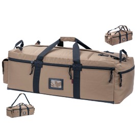 XMILPAX Large Military Duffle Bag Tactical Gear Load Out Bag Deployment Cargo Bag Travel Sports Equipment Duffel Luggage Bag with Backpack Straps 90L