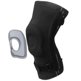 ZJMQJ Knee Brace for Women and Men, Knee Sleeve with Patella Pad & Side Stabilizers, Compression Support for ACL/PCL, Running and Sports (Black,L)