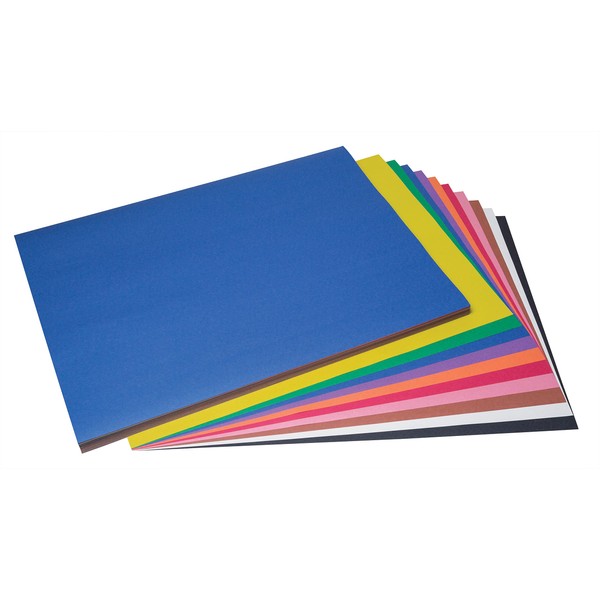 Prang (Formerly SunWorks) Construction Paper, 10 Assorted Colors, 18" x 24", 100 Sheets