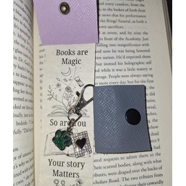 Tiny Book Bookmark Key Chain - Creative Twist on Normal Bookmark bookish merch - Color: Special H.P. Green