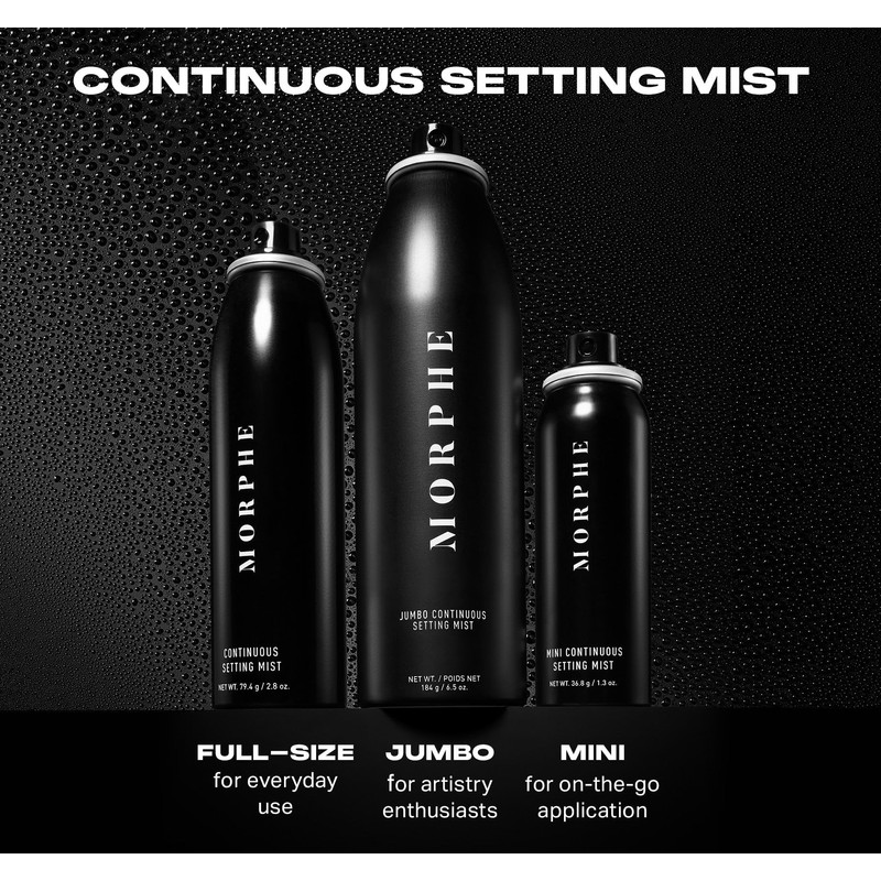 Morphe Continuous Setting Mist - Micro-Fine Makeup Setting Spray with