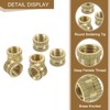sourcing map 100Pcs M3 M4 M5 Knurled Insert Nuts, Brass