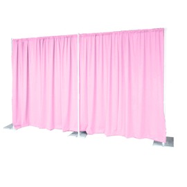 AK-Trading 8ft x 5ft Polyester Fabric Backdrop Background Drapes for Pipe and Drape - Pink