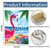 Hello Summer Flamingo Garden Flag Beach Tropical Palm Trees Spring