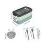 Lunch Box 2 Tier Stackable Container Folding Buckle Stainless Steel