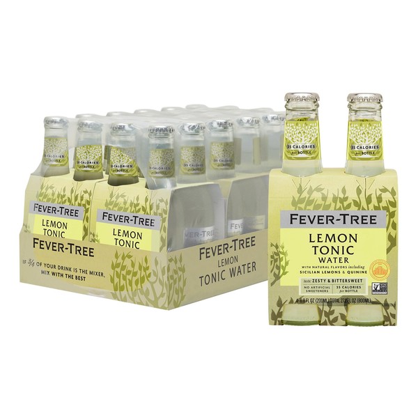 Fever-Tree Water, No Artificial Sweeteners, Lemon Tonic, 163.2 Fl Oz (Pack of 24)