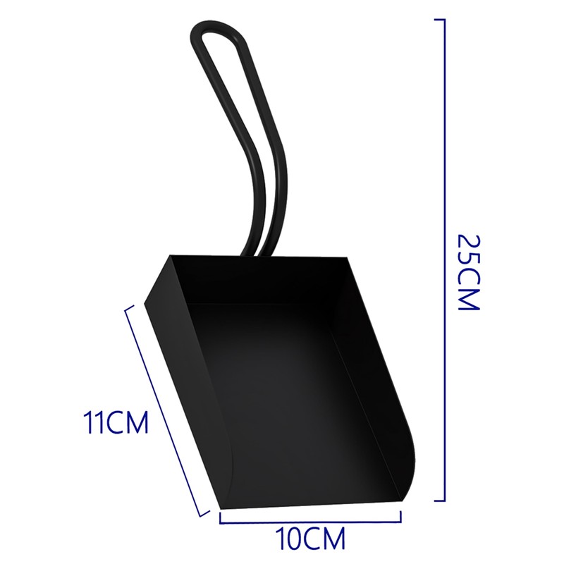 Kingson Black Fireplace Shovel – 25x10cm – Log Burner Accessory