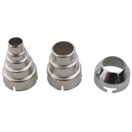 ZCZQC 5PCS Hot Air Guns Nozzles Industrial Nozzles Stainless Steel Hot Air Blower Nozzles Accessories For Controlled Air Flow Shrink Wrapping Fabrication Embossing Heating Paint Application