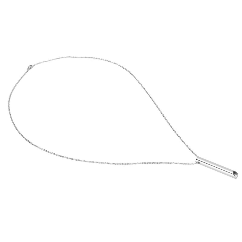 Mindful Breathing Necklace, Portable Stainless Steel Anxiety Necklace, Breathwork Tool
