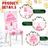 FuWeave 8 Pcs Christmas Chair Covers Santa Claus Xmas Stretch