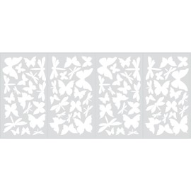 RoomMates RMK1706SCS Butterflies and Dragonflies Glow In The Dark Wall Decals , White