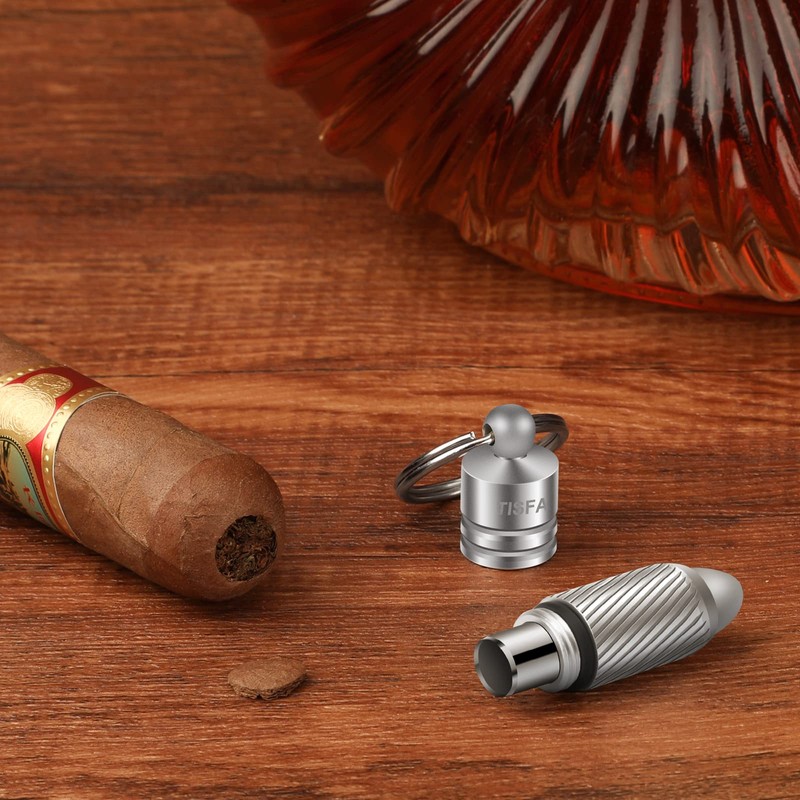 TISFA Cigar Punch Cutter Cigar Hole Opener Portable Screw Out