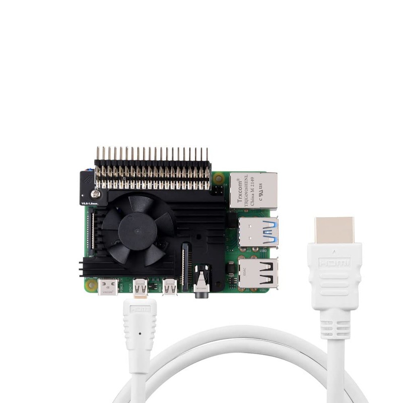 GeeekPi HDMI Cable, 1m White Raspberry Pi 4 Micro HDMI