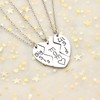 3pcs Stainless Steel Mother Daughter Pendant Necklace - Mom Big