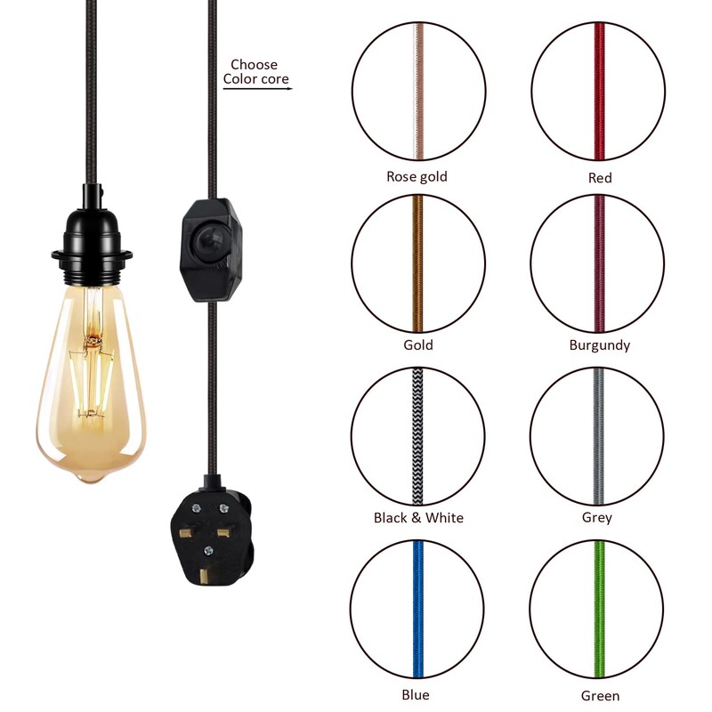 LEDSone Industriële Hanging Lamp Set, E27 Hanging Lamphouder, 4 Metre