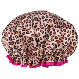 Beaupretty Reusable Shower Caps Leopard Shower Cap Womens Shower Cap Waterproof Shower Cap for Long Thick Hair