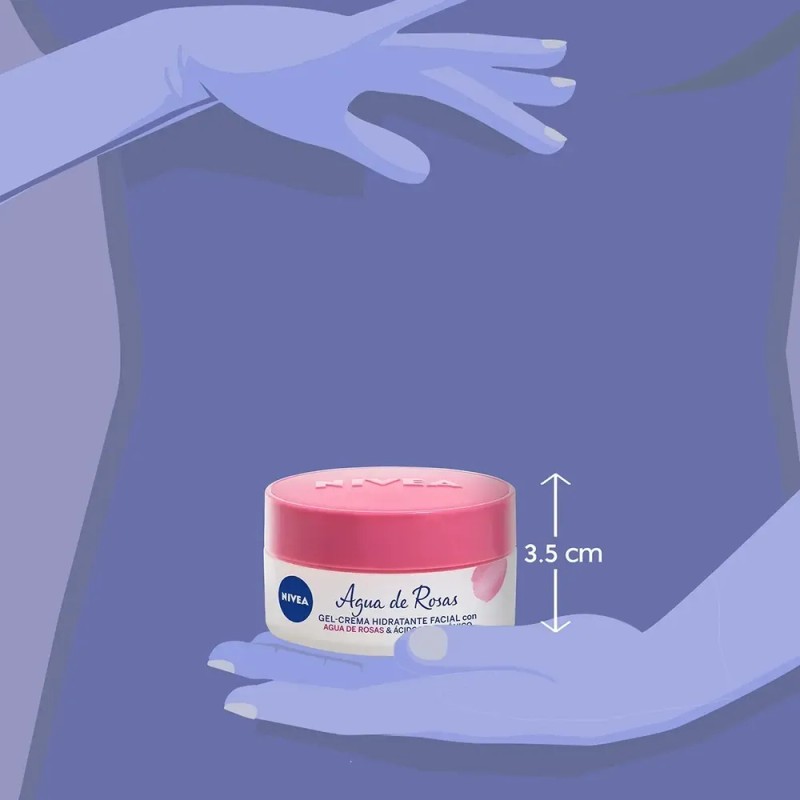Nivea Gel-Crema Facial Agua de Rosas + Ácido Hialurónico 50
