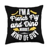 Dino Nuggets Enthusiast Dinosaur Chicken Delight Dino Nugs Throw Pillow