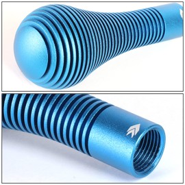 NRG Innovations SK-701BL Universal Aluminum Heat Sink Bubble Head Short Shift Knob with Thread Adapters, 45mm OD x 115m H,Blue