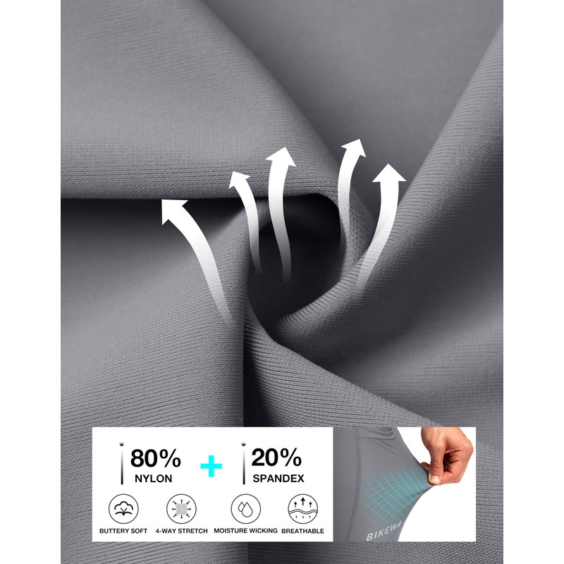 Bikewa Men's Cycling Shorts 7" 4D Padded Bike Shorts for