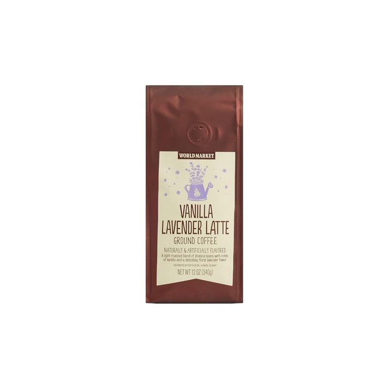 World Market Vanilla Lavender Latte Ground Coffee 12 oz.