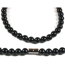 Auras by Osiris Black Onyx Necklace Mens Gemstone Beaded Necklaces for Protection & Positivity | 16 inches, 6mm