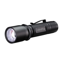 COAST TX11R 635 Lumen Rechargeable Long Range Tactical LED Flashlight with Spot and Flood Beams, Durable Aluminum Build, Black