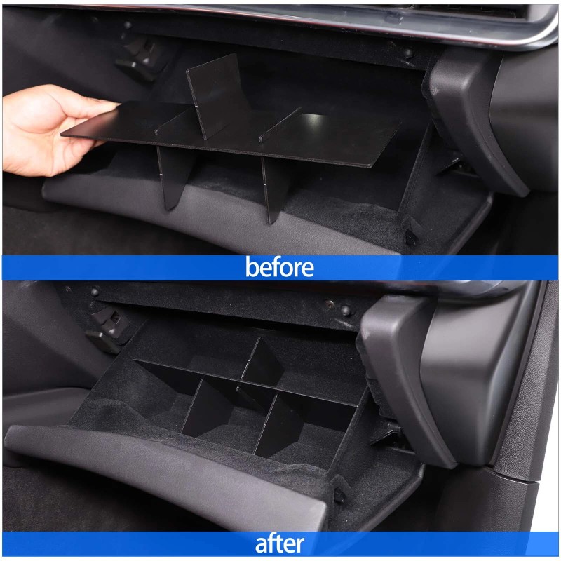 Ynei Passenger Glove Box Organizer ABS Divider Board Fit For