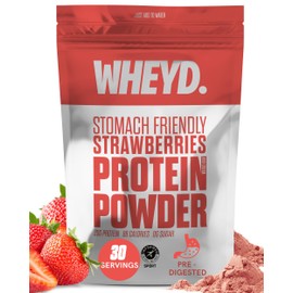 WHEYD Hydrolysed Whey Protein Isolate - Grass-Fed, Low Calorie Whey Protein Powder - Made from Premium Irish Dairy, Low Lactose, No Digestive Issues - 720g, 30 x 24g Servings, Strawberries & Cream