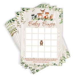 Juego de 50 unidades de Baby Shower con estampado de Woodland para fiestas