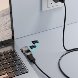 Laptop Charging Adapter | 100W Digital Display Type C to DC Charging Adapter,Plug Converter for Laptop, Tablet, Game Console