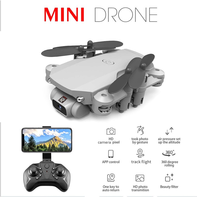 LS-MIN Mini Drone RC Quadcopter 480P Camera 13mins Flight Time
