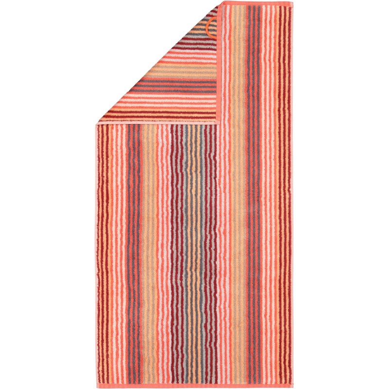 Cawö bath towel Unique Streifen orange size 70x140 cm