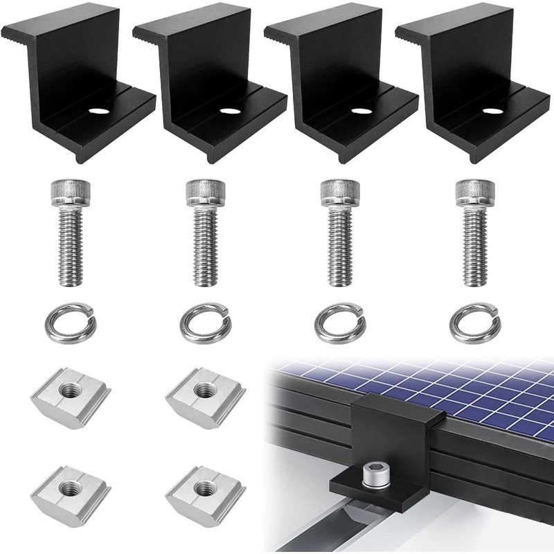 4 Pcs Solar Module Brackets, Solar Panel Z Brackets, Solar