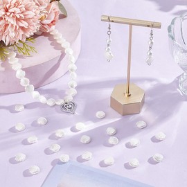 UNICRAFTALE About 300Pcs Pearl Shell Beads ABS Imitation Pearl Beads White Shell Tiny Spacer Beads Ocean Sea Animals Loose Beads Bulk Accessories for Bracelet Necklaces Jewelry Making 11.5mm