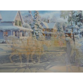 Charles Peterson Sleigh Bells Ringing Encore Ed. Print Mint W/COA