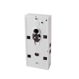 Newhouse Hardware Two Note Mechanical Door Bell Chime & Button, White/Brass Finish
