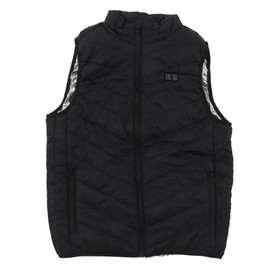 Heated Vest Outdoor USB Charging Warm Waterproof 2 Control 15 Zone Heating Clothing Black 4XL