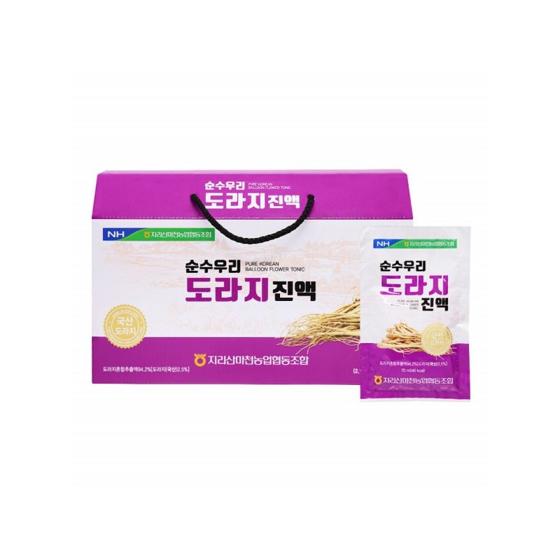 도라지 액기스 진액 국산 도라지 즙 엑기스 70ml 30포 Domestic