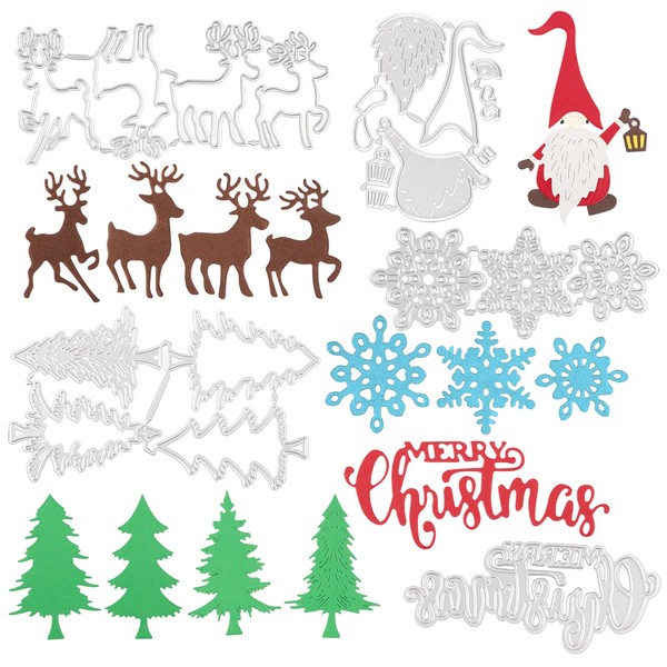 5 Set of Merry Christmas Die Cutting Metal Cutting Dies