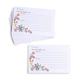 My Family Recipes 30008457 Series Recipe Cards Peach Floral