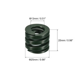 uxcell 3D Printer Die Spring, 2pcs 25mm OD 25mm Long Spiral Stamping Compression Mould Die Springs for 3D Printer Electric Part, Green