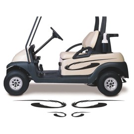 StickerChef Golf Cart Decals Auto Truck Boat Pontoon Vehicle Vinyl Car Stickers Tribal Flames GC35