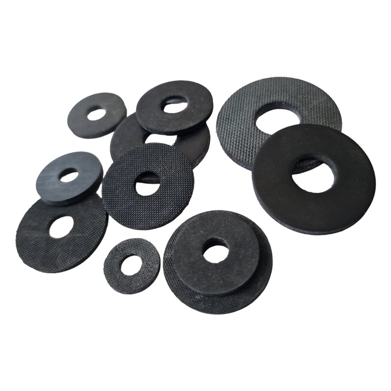 M8 X 25mmmm Black Rubber Penny Washers (Pack of 10)