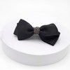 Burnaby Butterfly Black Crystal Ribbon Pin Small / 버나비 나비