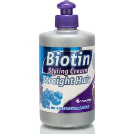 Crema para Peinar con Biotina y Queratina para Cabello Liso Suave 250 ml Incredible