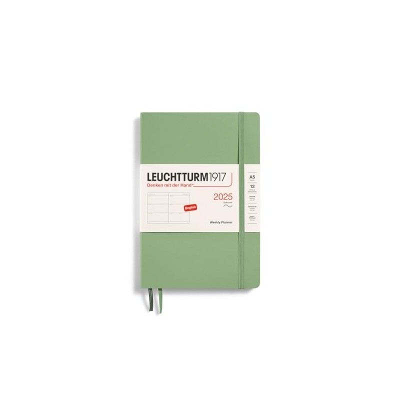 LEUCHTTURM1917 370788 Weekly Planner 2025, Medium A5 Softcover - 12